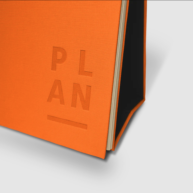 1973 | Blank Canvas Weekly Desktop Planner | Orange
