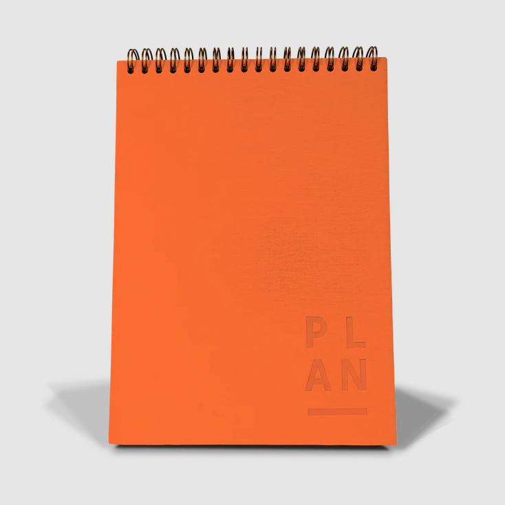 1973 | Blank Canvas Weekly Desktop Planner | Orange
