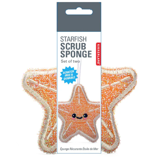Kikkerland | Starfish Scrub Sponge | Set of 2