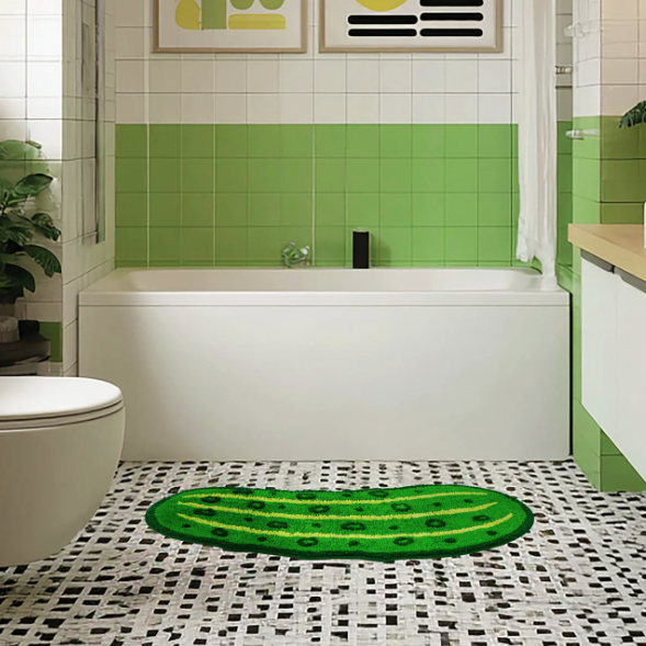 Kikkerland | Pickle Bath Rug