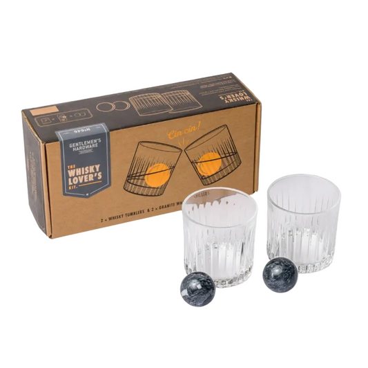Gentlemen's Hardware | Cocktail Tumbler & Whisky Stones Set