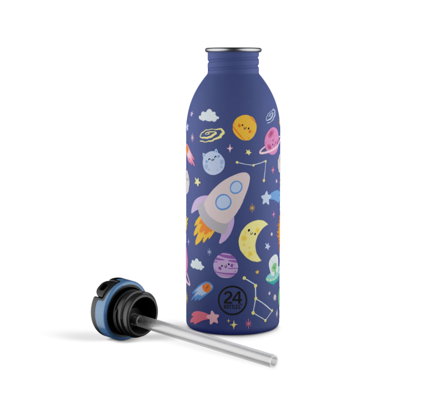24 Urban Sport Bottle with Straw | 500ml | Space Friends