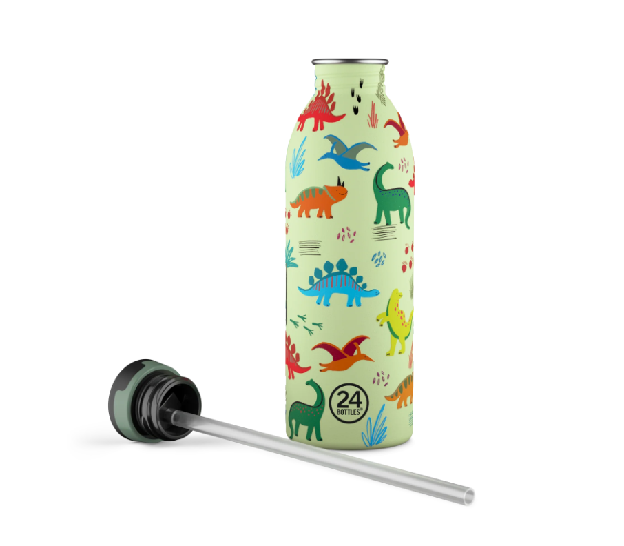 24 Urban Sport Bottle with Straw | 500ml | Jurassic Friends