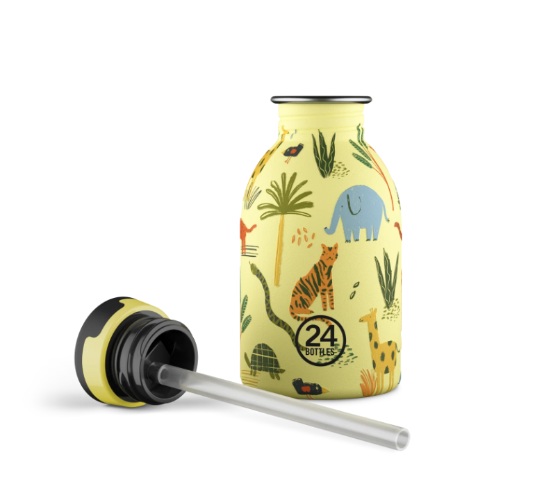 24 Urban Sport Bottle with Straw | 250ml | Jungle Friends