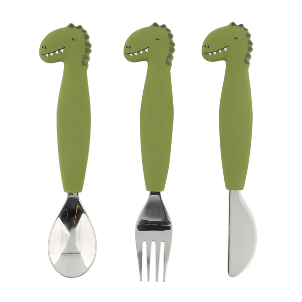 Trixie | Silicone Cutlery Set | Mr. Dino