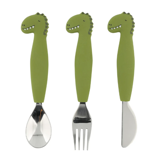 Trixie | Silicone Cutlery Set | Mr. Dino