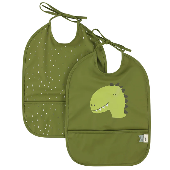 Trixie | Waterproof Bib 2 Pack | Mr. Dino