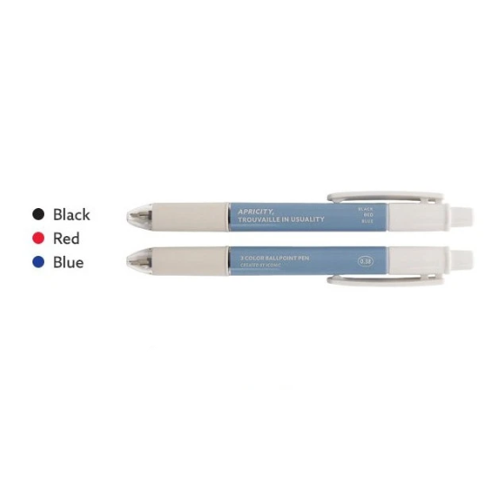 Iconic | Smooth 3 Colour Pen 0.38mm | Indi Blue