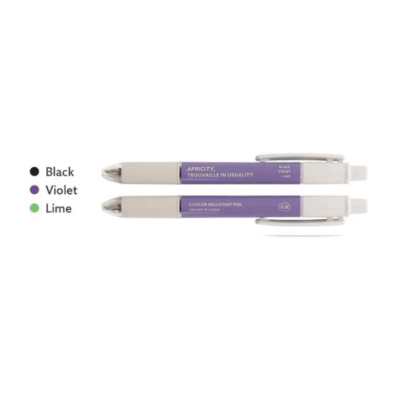Iconic | Smooth 3 Colour Pen 0.38mm | Purple