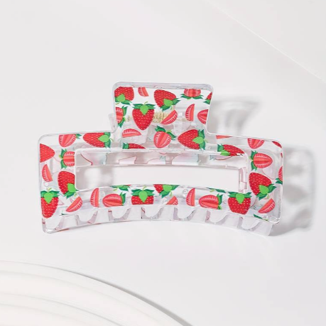 Hair Claw | Strawberry Pattern