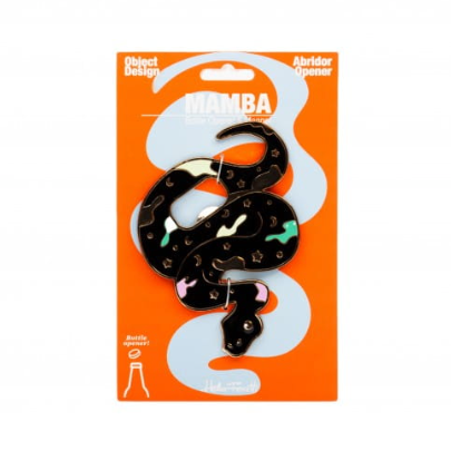 Helio Ferretti |  Snake Magnetic Bottle Opener | Black