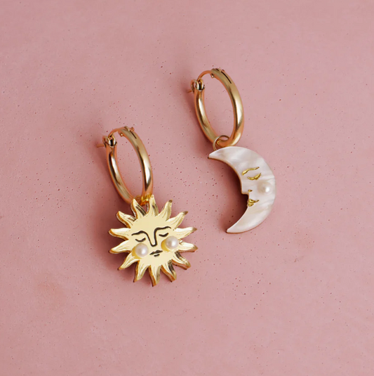 Wolf & Moon | Sun & Moon Hoops