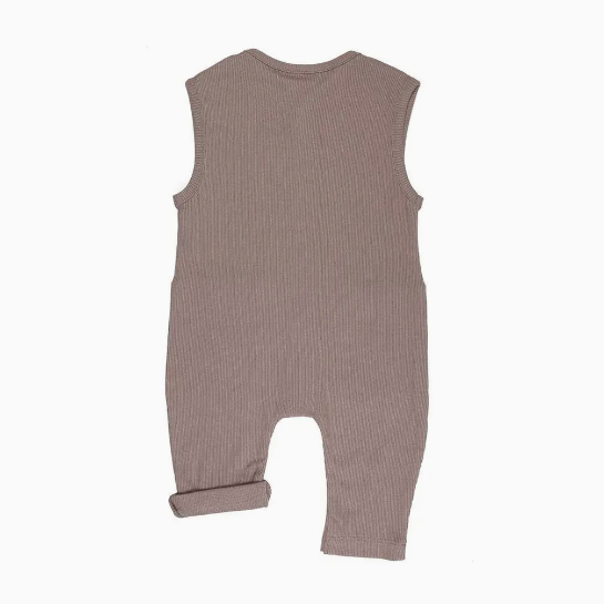 Turtledove London | Rib Tank Dungaree | Stone