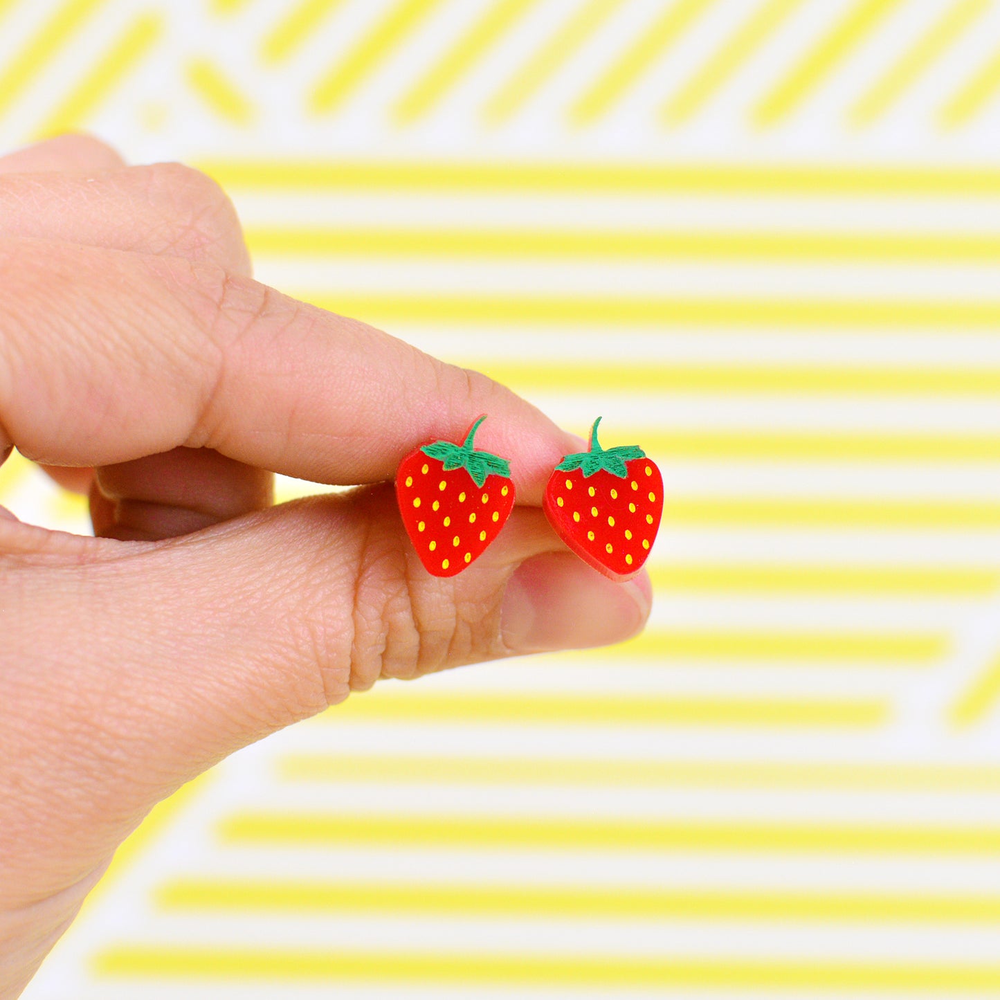 Silly Loaf | Strawberry Stud Earrings