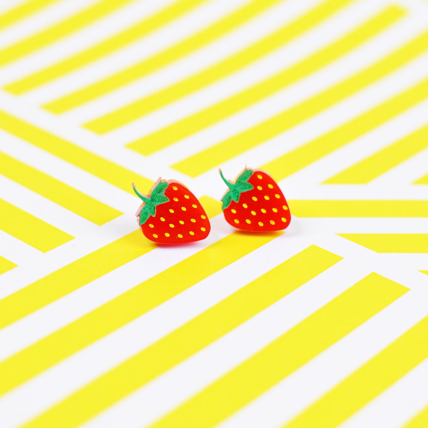 Silly Loaf | Strawberry Stud Earrings