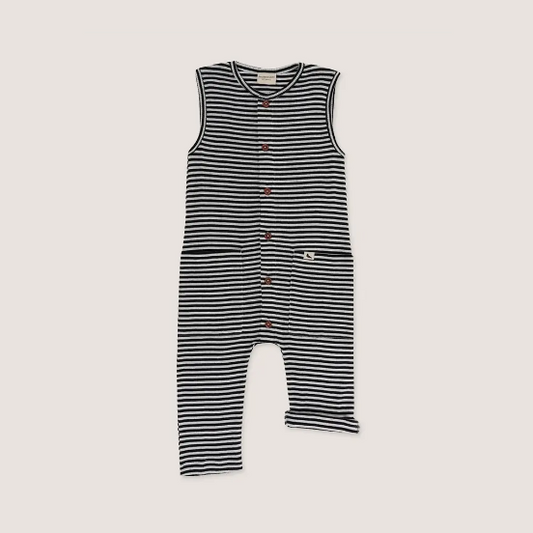 Turtledove London | Stripe Rib Dungaree | Mono