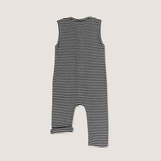 Turtledove London | Stripe Rib Dungaree | Mono