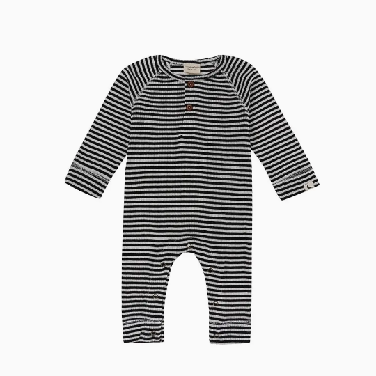 Turtledove London | Stripe Rib Playsuit | Mono