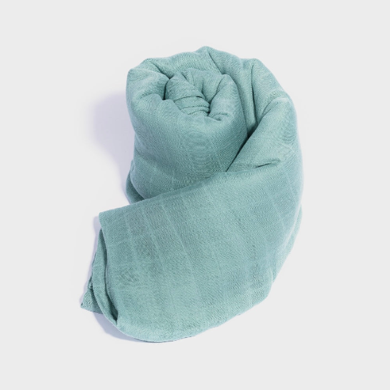 Blossom & Bear | Bamboo Baby Muslin Swaddle | Sea Green