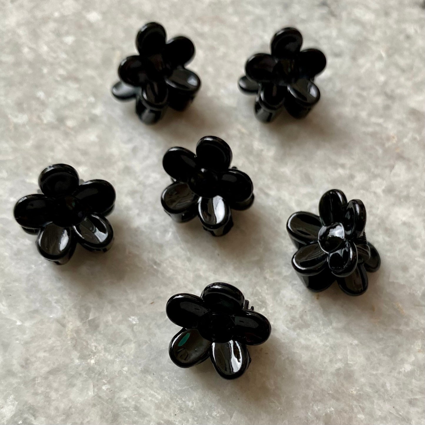 Multipack Flower Hair Clips | Neutrals x6