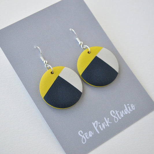 Sea Pink Studio | Earrings | Tri Colour Lemon