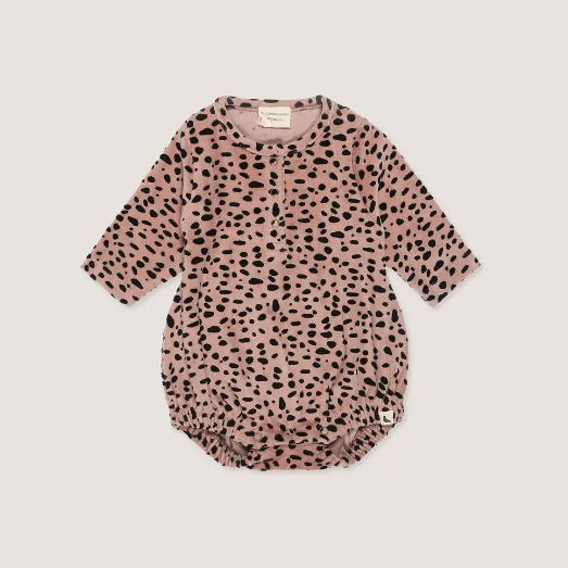 Turtledove London | Velour Bubble Romper | Plaster