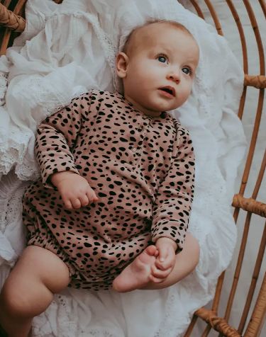 Turtledove London | Velour Bubble Romper | Plaster