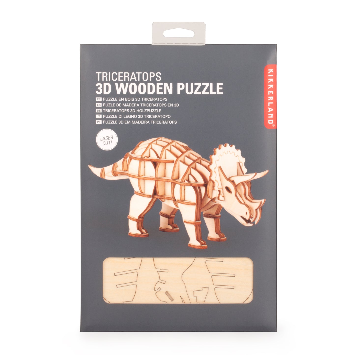 3D Wooden Puzzle | Triceratops