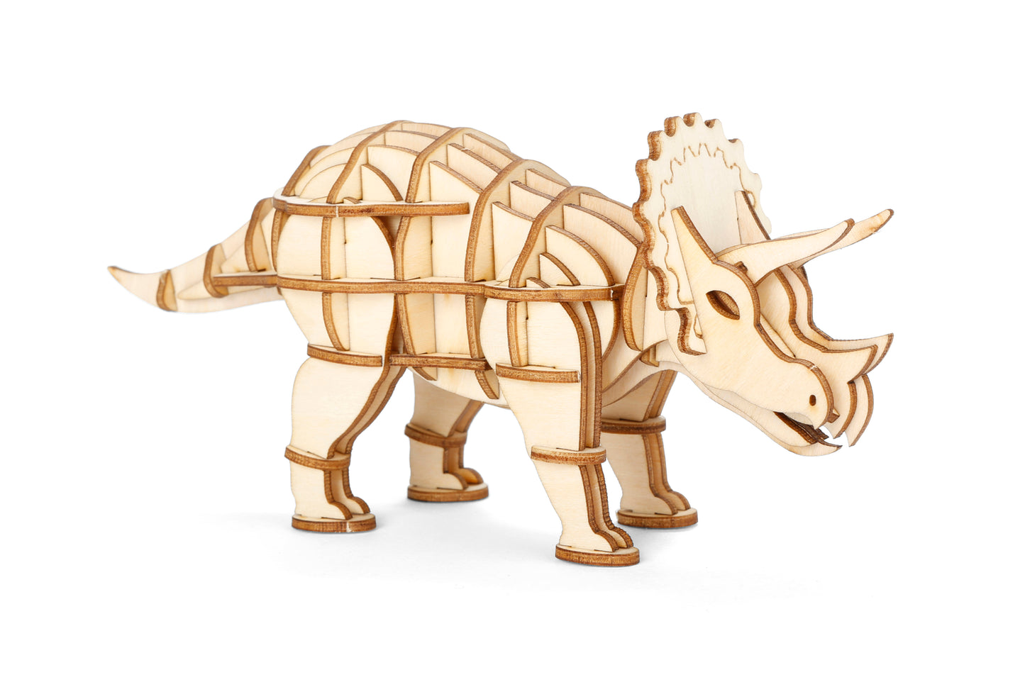 3D Wooden Puzzle | Triceratops