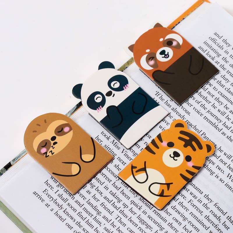 Puckator Ltd | Adoramals Wild Shaped Magnetic Bookmark | Set of 4