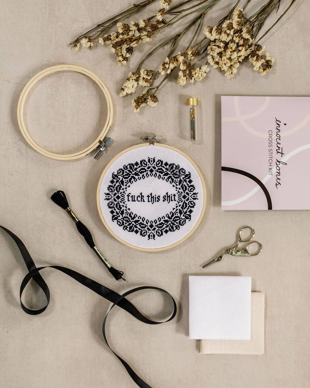 Innocent Bones | Cross Stitch Kit | Fuck This Shit