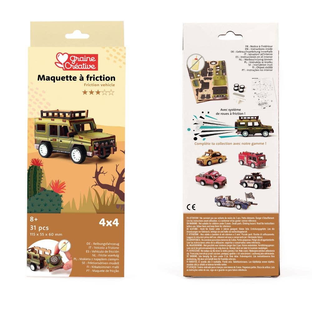 Graine Creative | Wooden 3D Model | Jeep