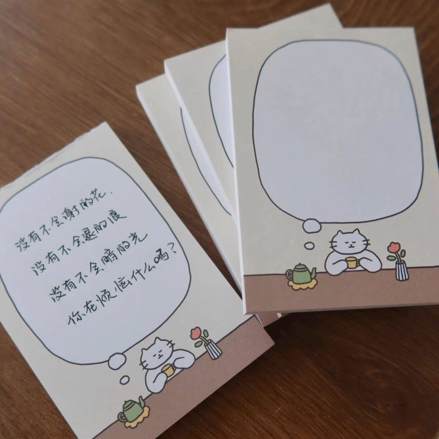Hello Claws | Kitty Life Memo Note Pad (Drink tea)