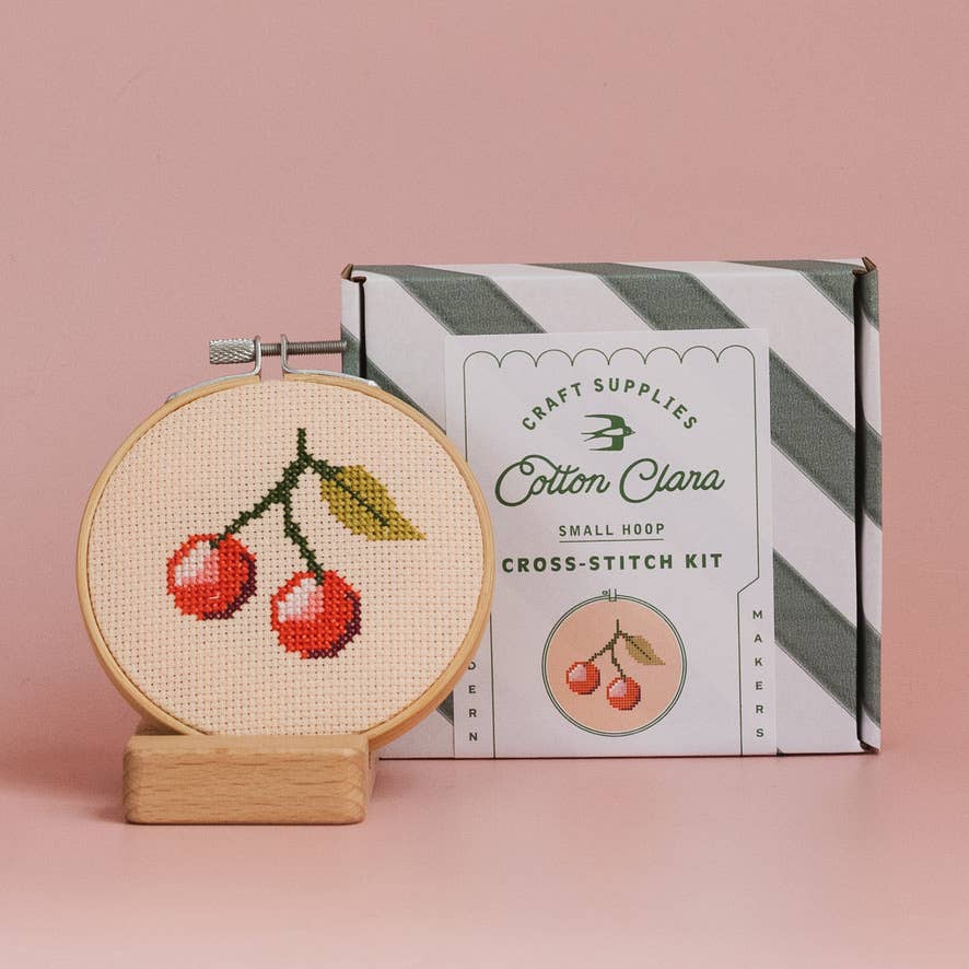 Cotton Clara | Cherry | Cross Stitch Kit