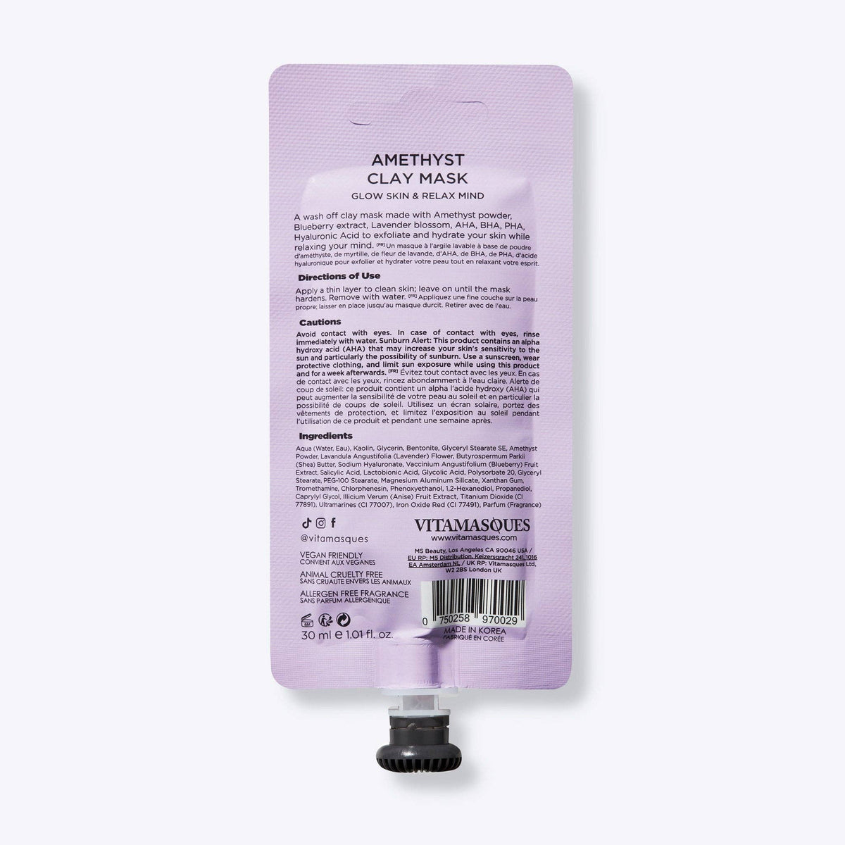 Vitamasques | Amethyst Clay Mud Mask