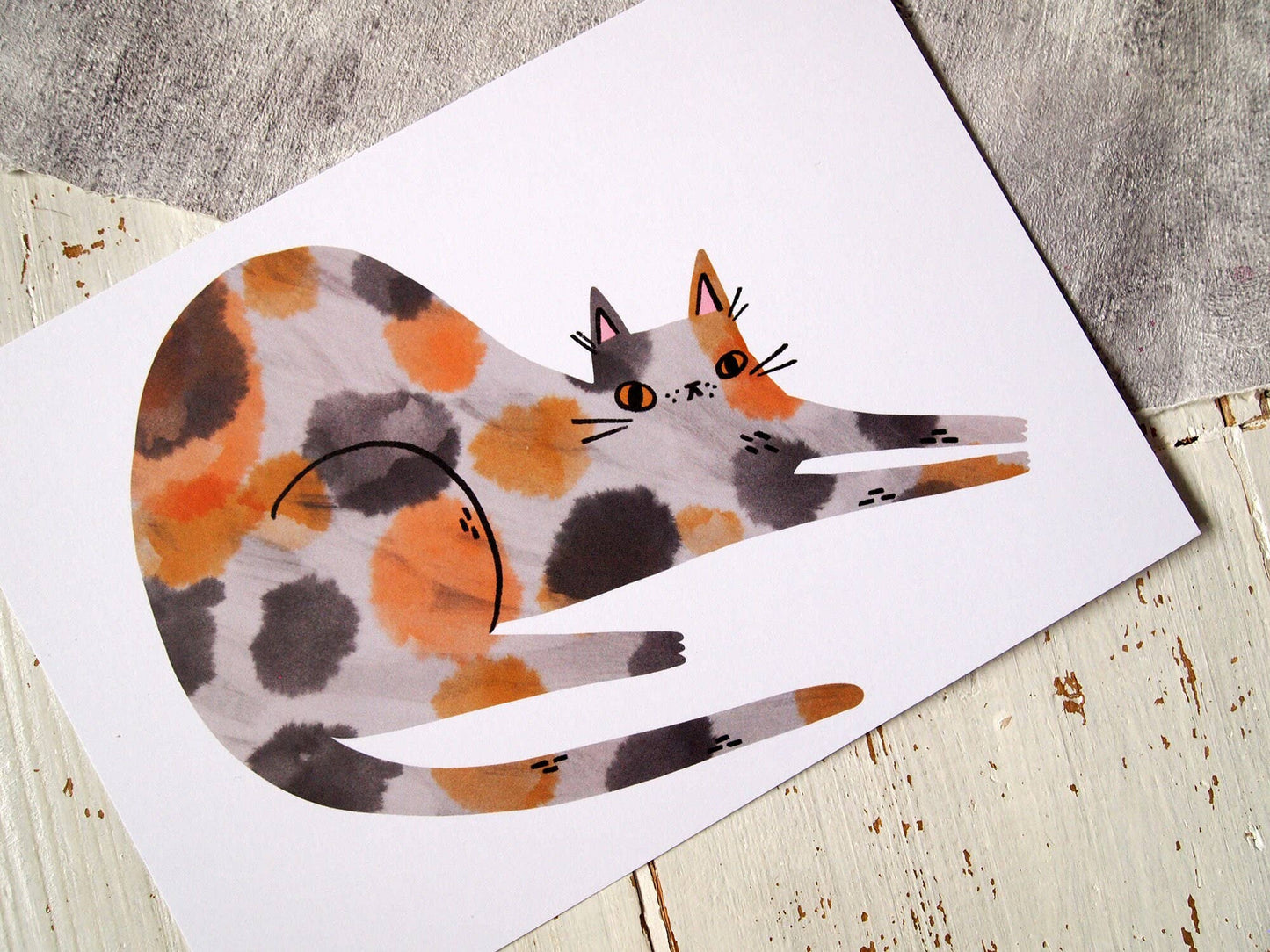 I Like Cats | A5 Print | Calico Cat