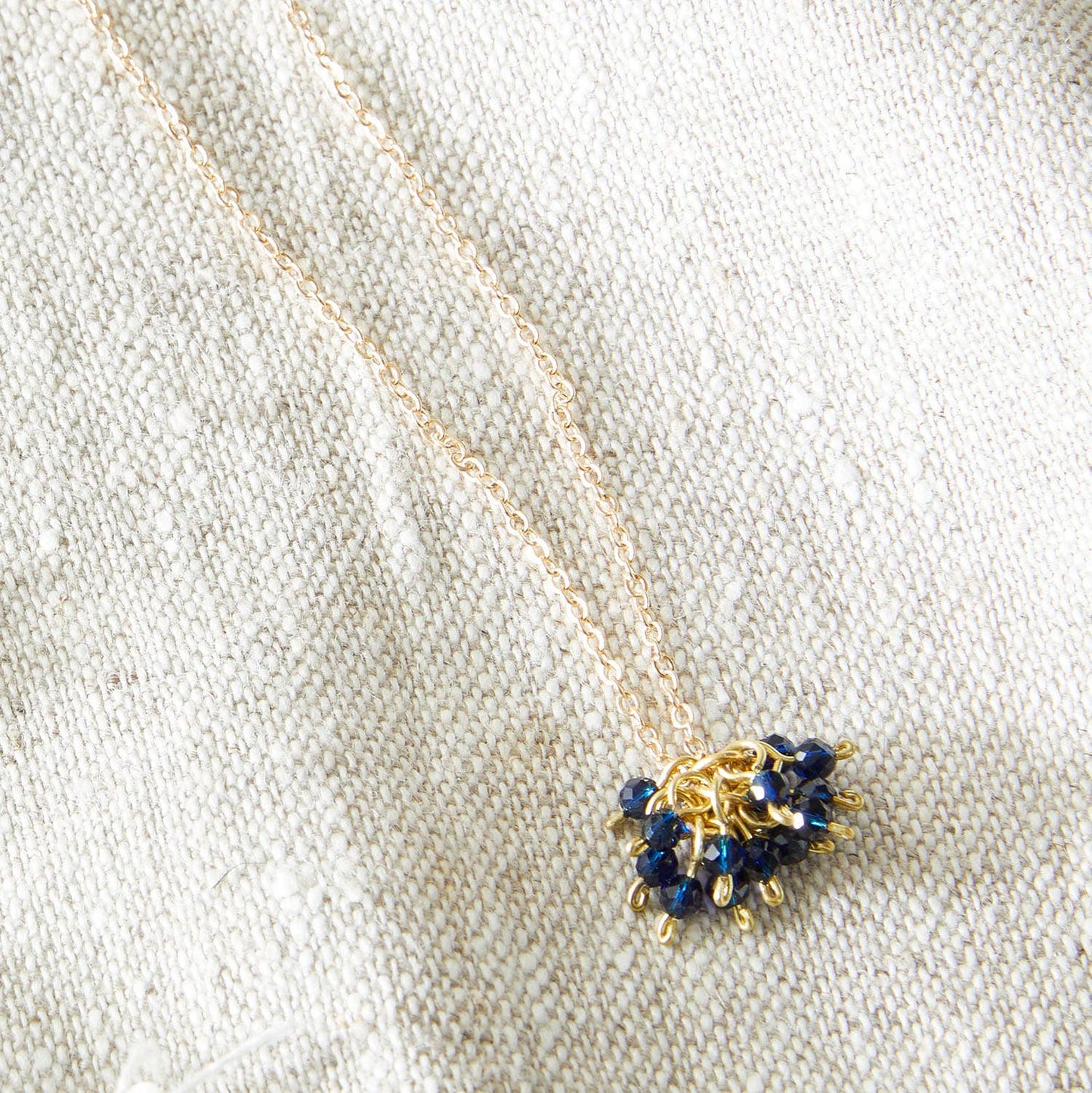 Just Trade | Elizabeth Cluster Navy Pendant