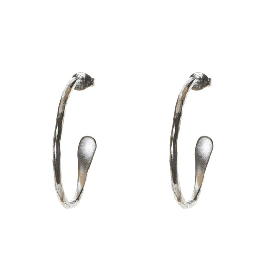 Just Trade | Plated Essentials Medium Hoops Silver