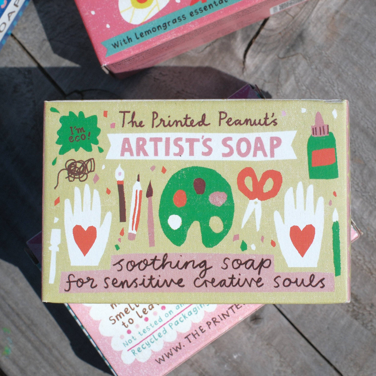 The Printed Peanut | Natural Handmade Soap Bar | Artist Soap