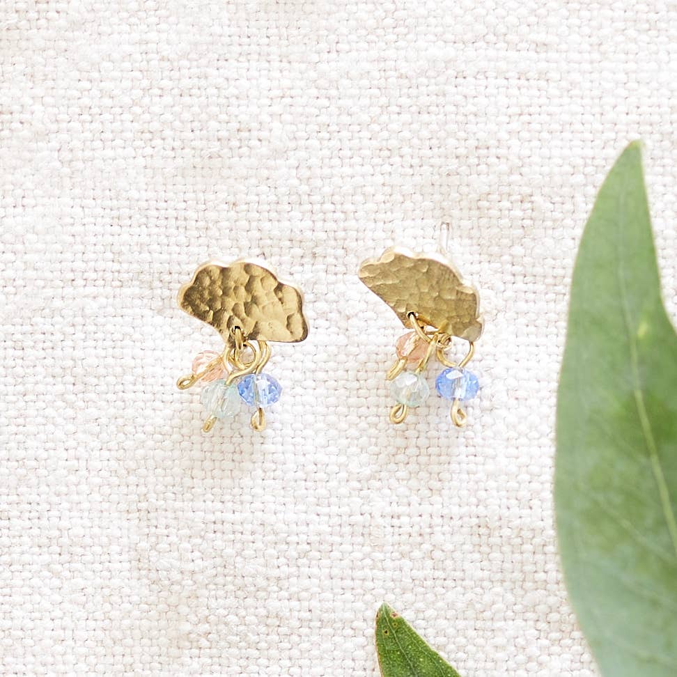 Just Trade | Peacock Cluster Small Studs