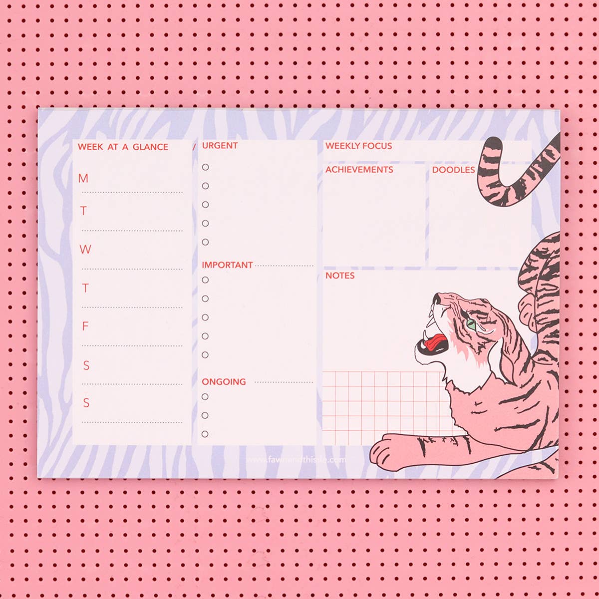 Fawn & Thistle | Weekly Desk Pad Planner | Tiger