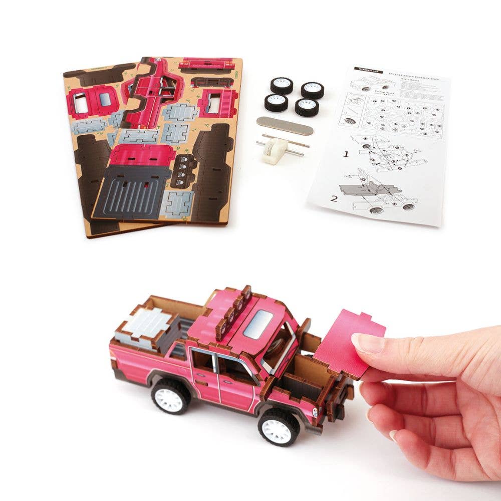 Graine Creative | Wooden 3D Model | Pick Up Truck