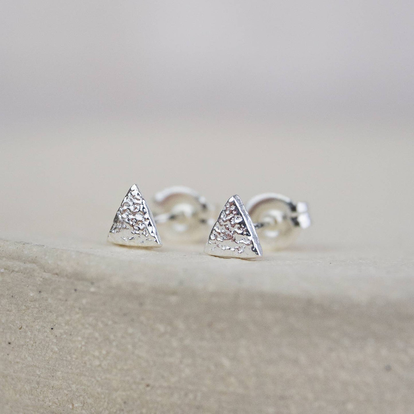Lucy Kemp Jewellery | Sterling Silver Mini Studs | Triangle