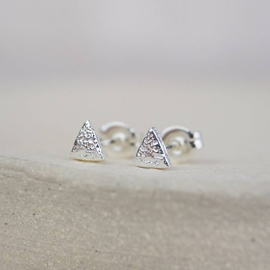 Lucy Kemp Jewellery | Sterling Silver Mini Studs | Triangle