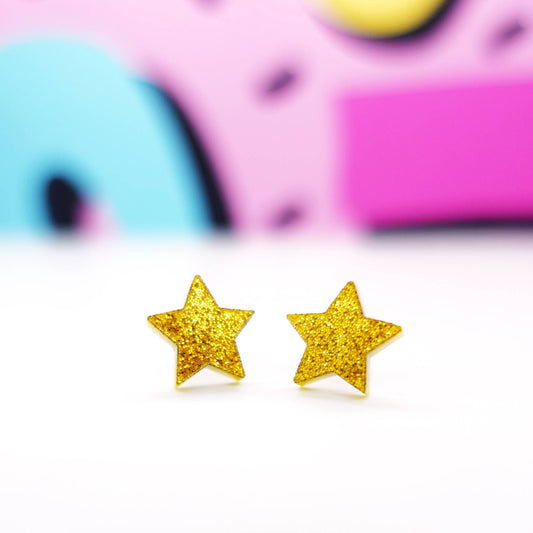 Silly Loaf | Stud Earrings | Star Gold