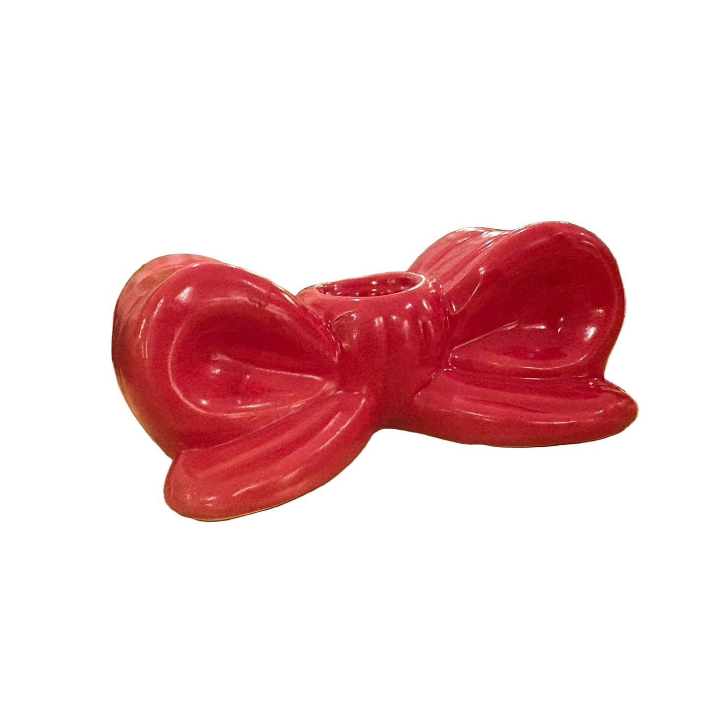 Rico | Porcelain Candle Holder Bow | Red