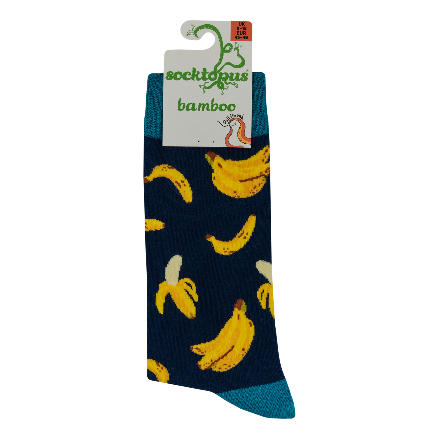Socktopus | Bananas Bamboo Socks | Navy / L UK 9-12
