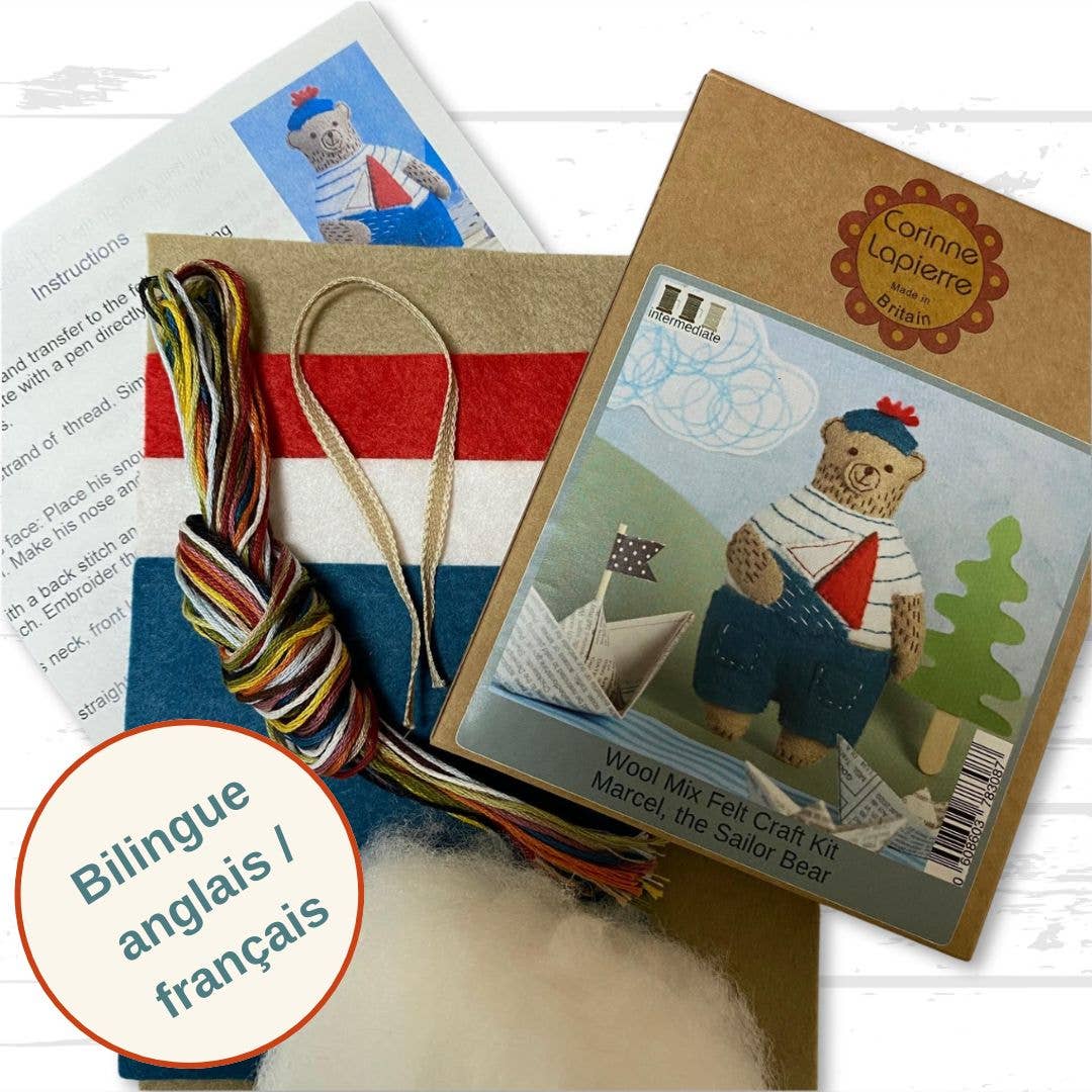 Corinne Lapierre | Marcel the Sailor Bear Felt Craft Mini Kit