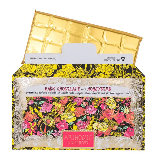 ARTHOUSE Unlimited | Bee Free, Dark Chocolate Bar With Honeycomb