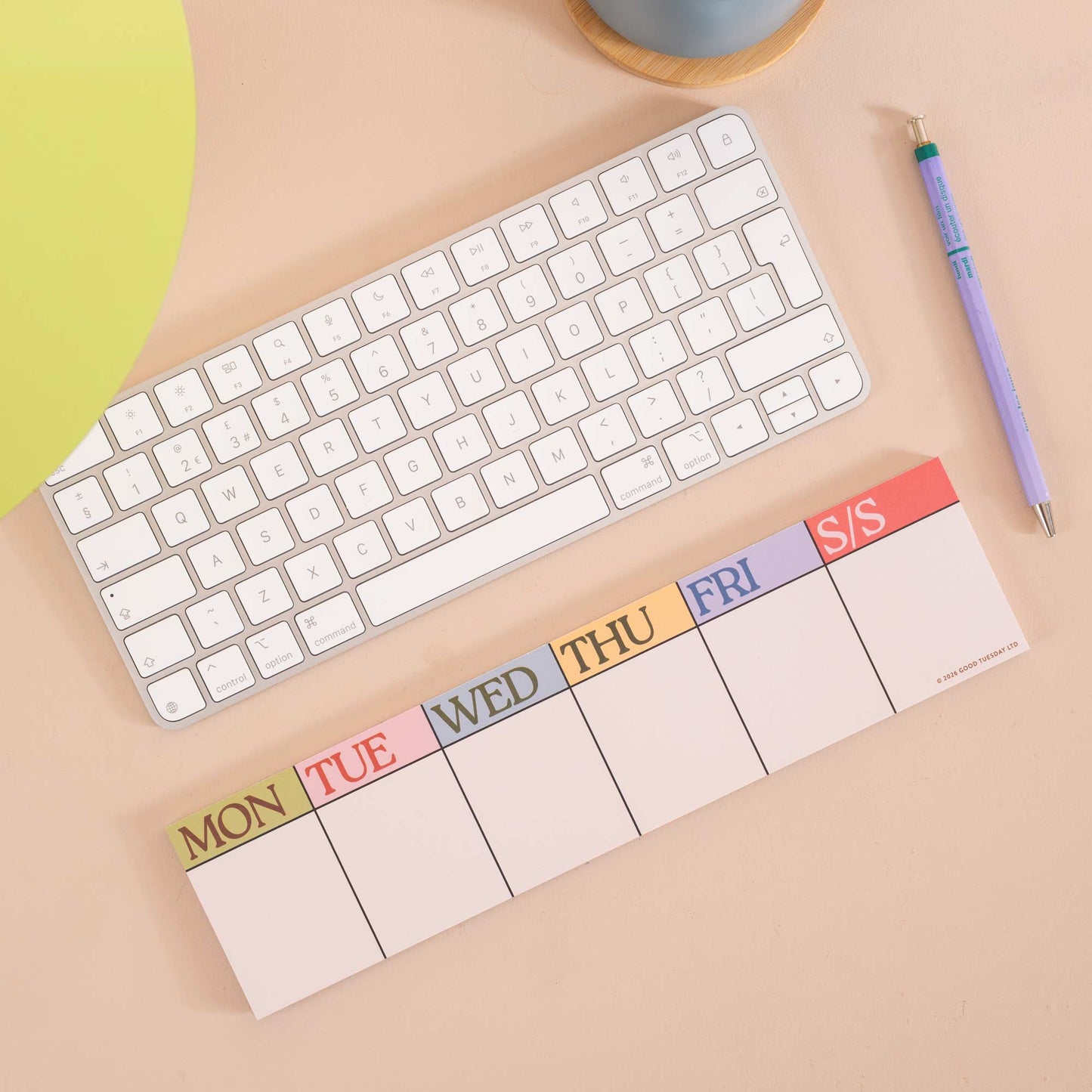 Good Tuesday | Keyboard Weekly Planner Pad | Scandi